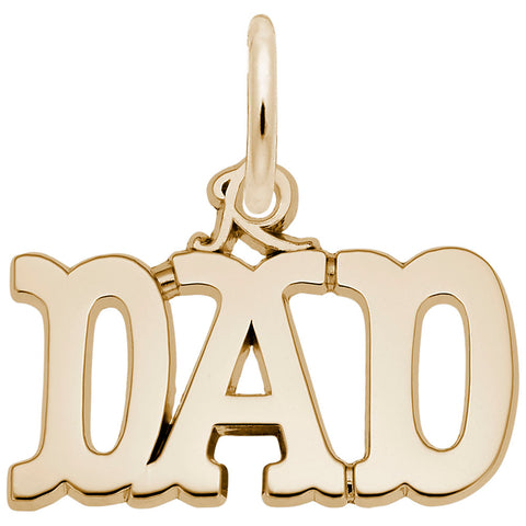Dad Charm In Yellow Gold