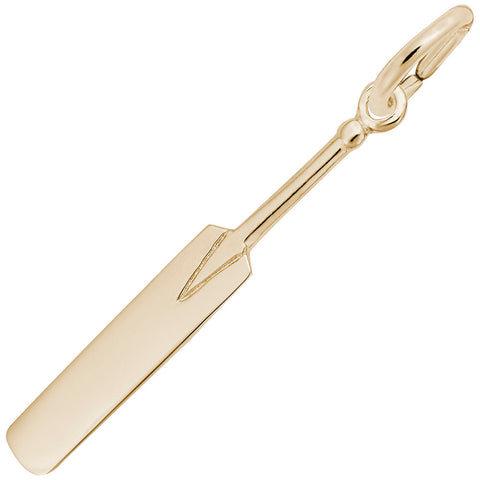 Cricket Paddle Charm in Yellow Gold Plated