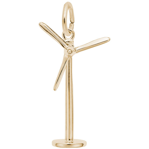 Power Wind Mill Charm In Yellow Gold