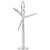 Power Wind Mill Charm In 14K White Gold