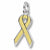 Yellow Ribbon charm in 14K White Gold hide-image