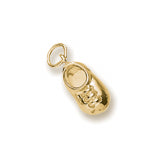 Baby Shoes Charm in 10k Yellow Gold