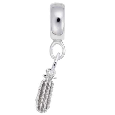 Pickle Charm Dangle Bead In Sterling Silver