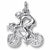 Cyclist charm in 14K White Gold hide-image