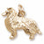 Collie Dog Charm in 10k Yellow Gold hide-image