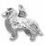 Collie Dog charm in 14K White Gold hide-image