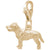 Labrador Dog Charm in Yellow Gold Plated