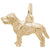 Labrador Dog Charm in Yellow Gold Plated