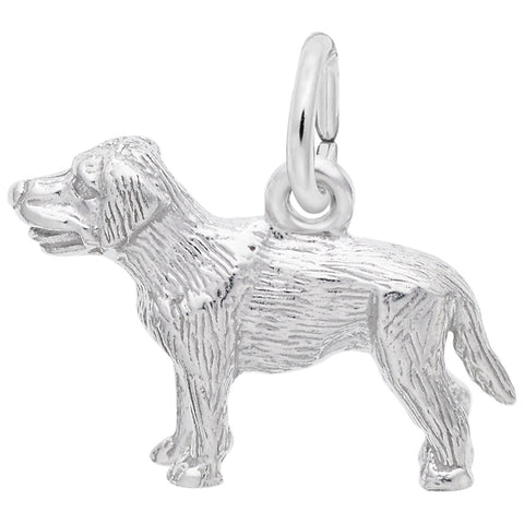 Labrador Dog Charm In Sterling Silver