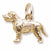 Labrador Dog charm in Yellow Gold Plated hide-image