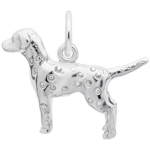 Dalmation Dog Charm In Sterling Silver