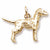 Dalmation Dog Charm in 10k Yellow Gold hide-image