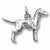 Dalmation Dog charm in 14K White Gold hide-image