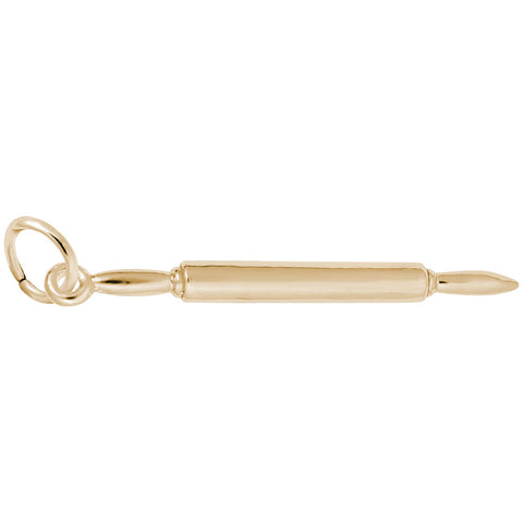 Rolling Pin Charm in Yellow Gold Plated