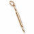 Rolling Pin charm in Yellow Gold Plated hide-image