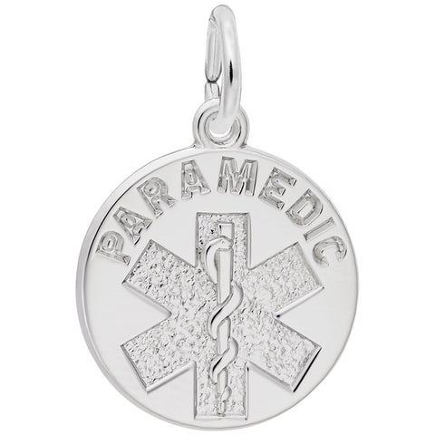 Paramedic Charm In Sterling Silver
