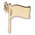 Single Flag charm in Yellow Gold Plated hide-image