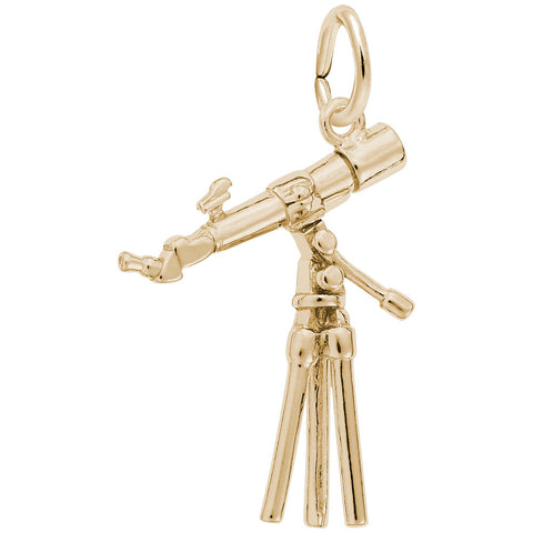 Telescope Charm in Yellow Gold Plated