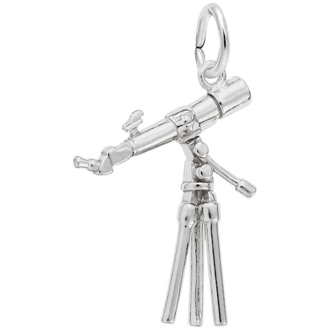 Telescope Charm In Sterling Silver