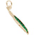 Pea Pod Charm in Yellow Gold Plated