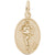 Female Runner Charm in Yellow Gold Plated