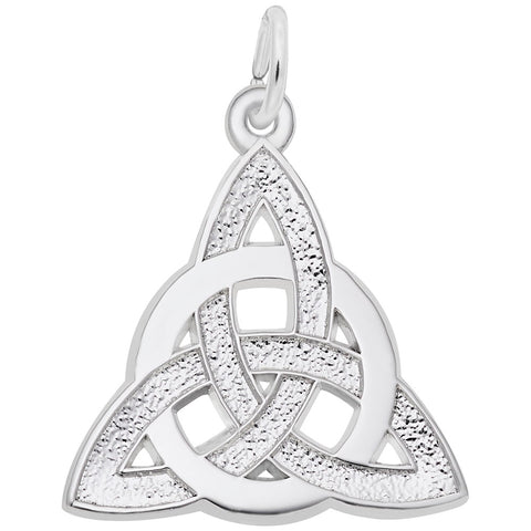Celtic Circle Of Life Charm In 14K White Gold