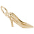 Sling Back Heels Charm in Yellow Gold Plated