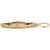 Canoe Charm in Yellow Gold Plated