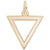 Triangle Charm in Yellow Gold Plated