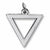 Triangle charm in 14K White Gold hide-image