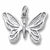 Butterfly charm in 14K White Gold hide-image