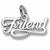 Friend charm in 14K White Gold hide-image