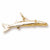 Barracuda Fish Charm in 10k Yellow Gold hide-image
