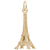 Eiffel Tower Charm in Yellow Gold Plated