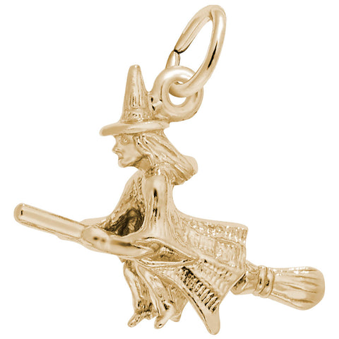 Witch Charm in Yellow Gold Plated