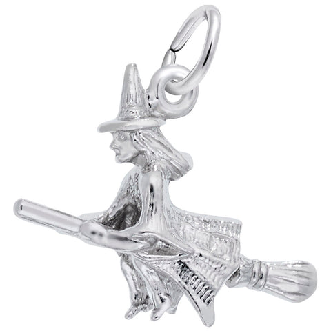 Witch Charm In 14K White Gold