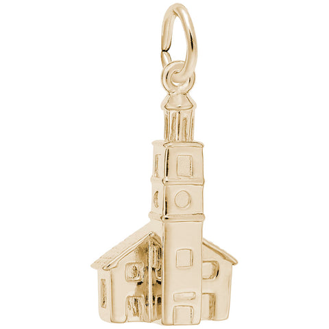 St. John'S Church Charm in Yellow Gold Plated