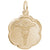 Caduceus Disc Charm in Yellow Gold Plated
