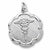 Caduceus Disc charm in Sterling Silver hide-image