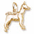 Basenji Dog Charm in 10k Yellow Gold hide-image