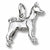 Basenji Dog charm in 14K White Gold hide-image