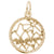 Whiteface Mountain Charm In Yellow Gold