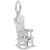 Rocking Chair Charm In 14K White Gold
