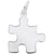 Puzzle Piece Charm In 14K White Gold