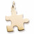 Puzzle Piece charm in Yellow Gold Plated hide-image