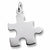 Puzzle Piece charm in Sterling Silver hide-image