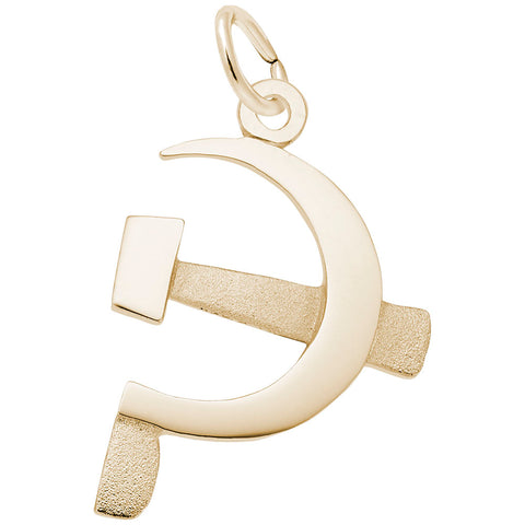 Hammerandsickle Charm in Yellow Gold Plated