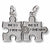 Best Friend Puzzle charm in 14K White Gold hide-image