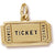 Movie Ticket charm in Yellow Gold Plated hide-image