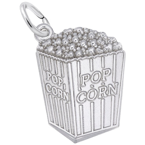 Popcorn Charm In Sterling Silver